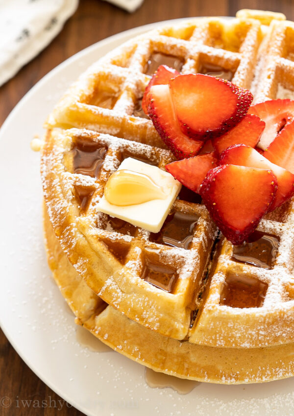 Classic Waffle Recipe I Wash You Dry