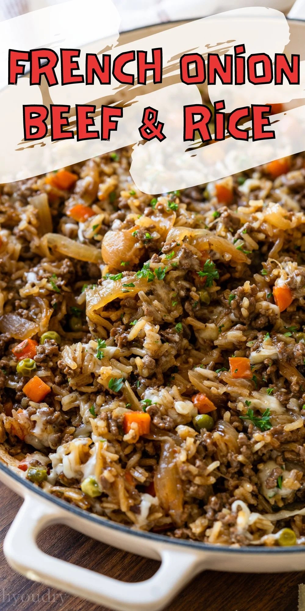 French Onion Beef and Rice I Wash You Dry