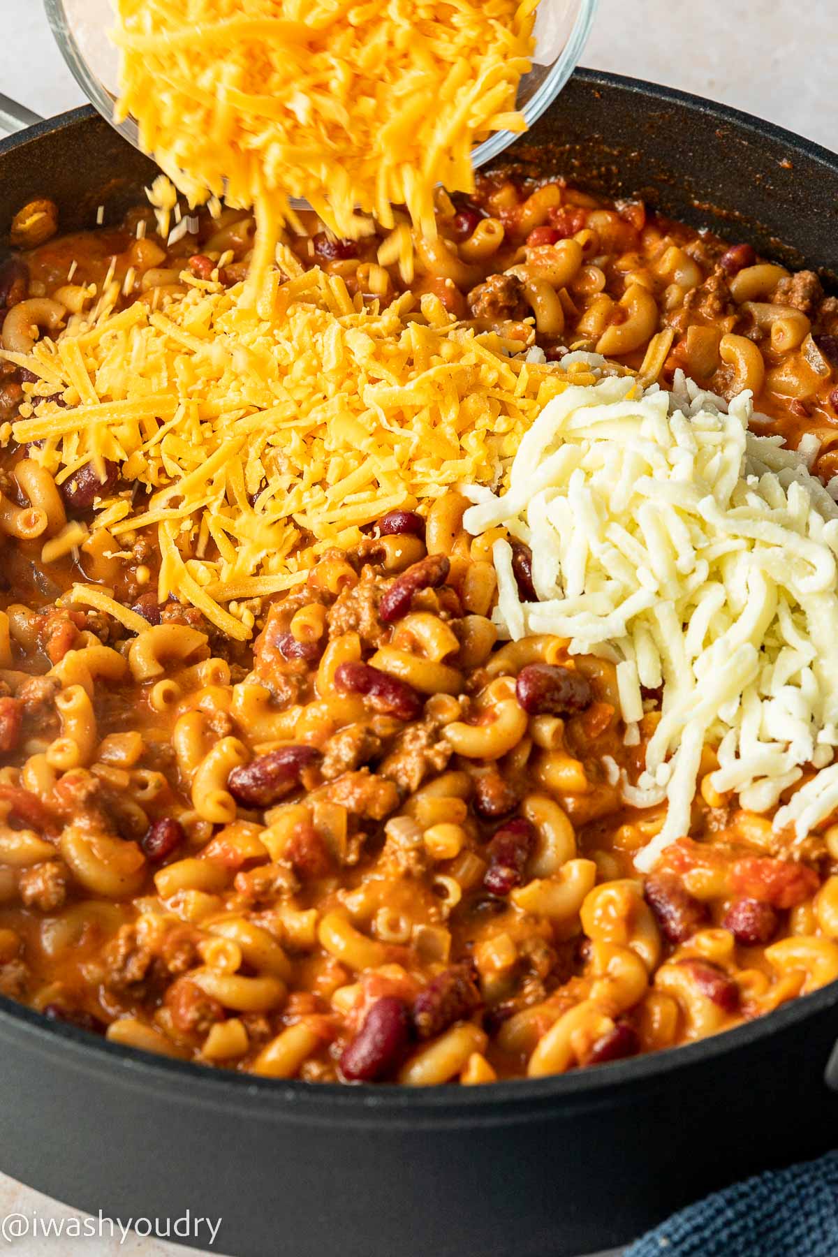 Cheesy Ground Beef Chili Mac I Wash You Dry