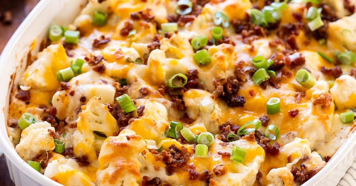 Loaded Cauliflower Casserole I Wash You Dry