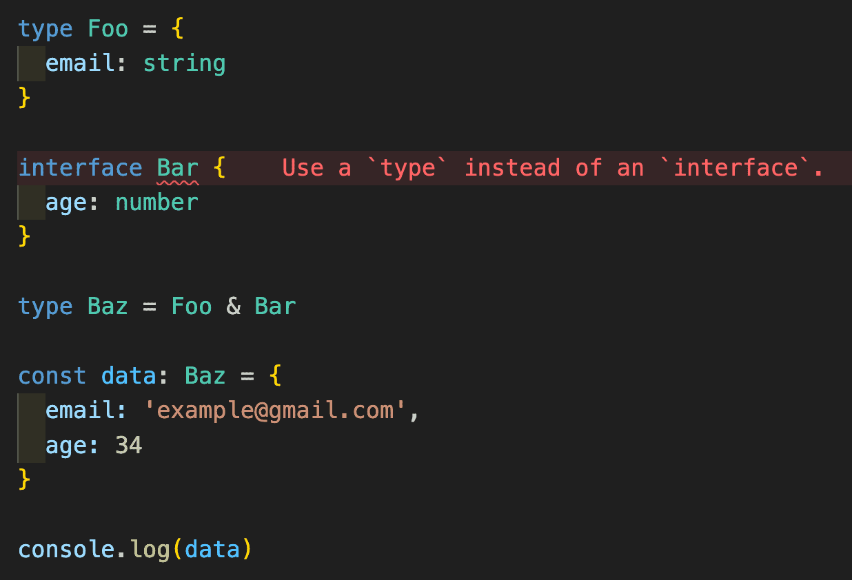 typescripteslint/consistenttypedefinitionsでinterfaceかtypeに統一する方法