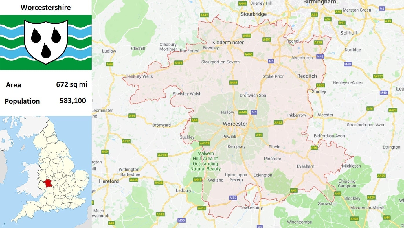 List of cities in Worcestershire