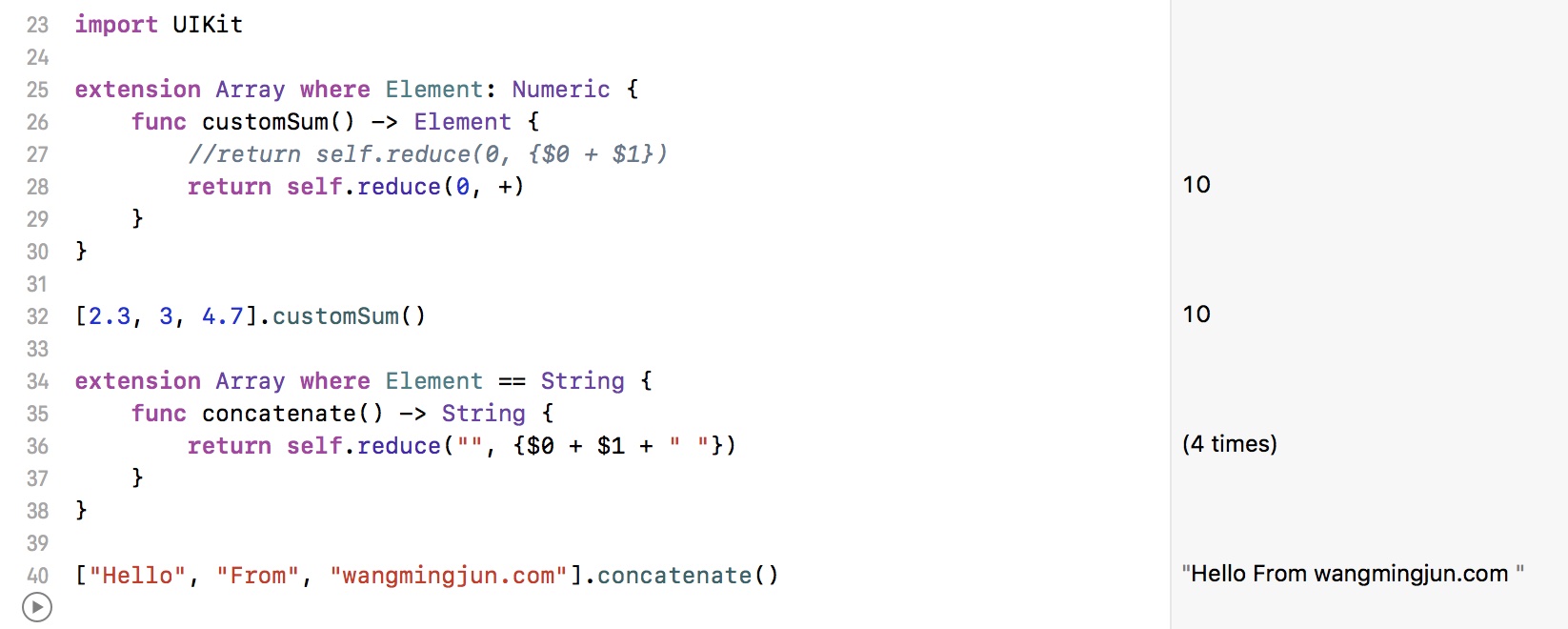 Note Advanced Swift Tricks Custom Array Extensions 王明军的博客