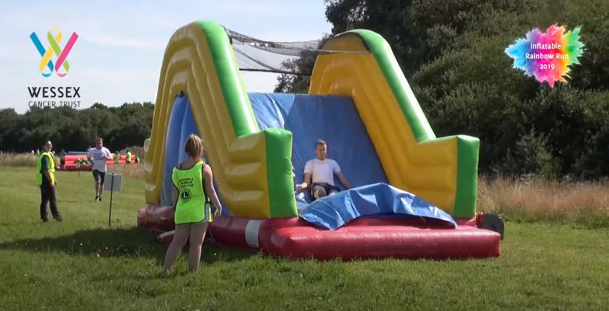 Bubble popped on Wessex Cancer Trust charity Rainbow Run Isle of