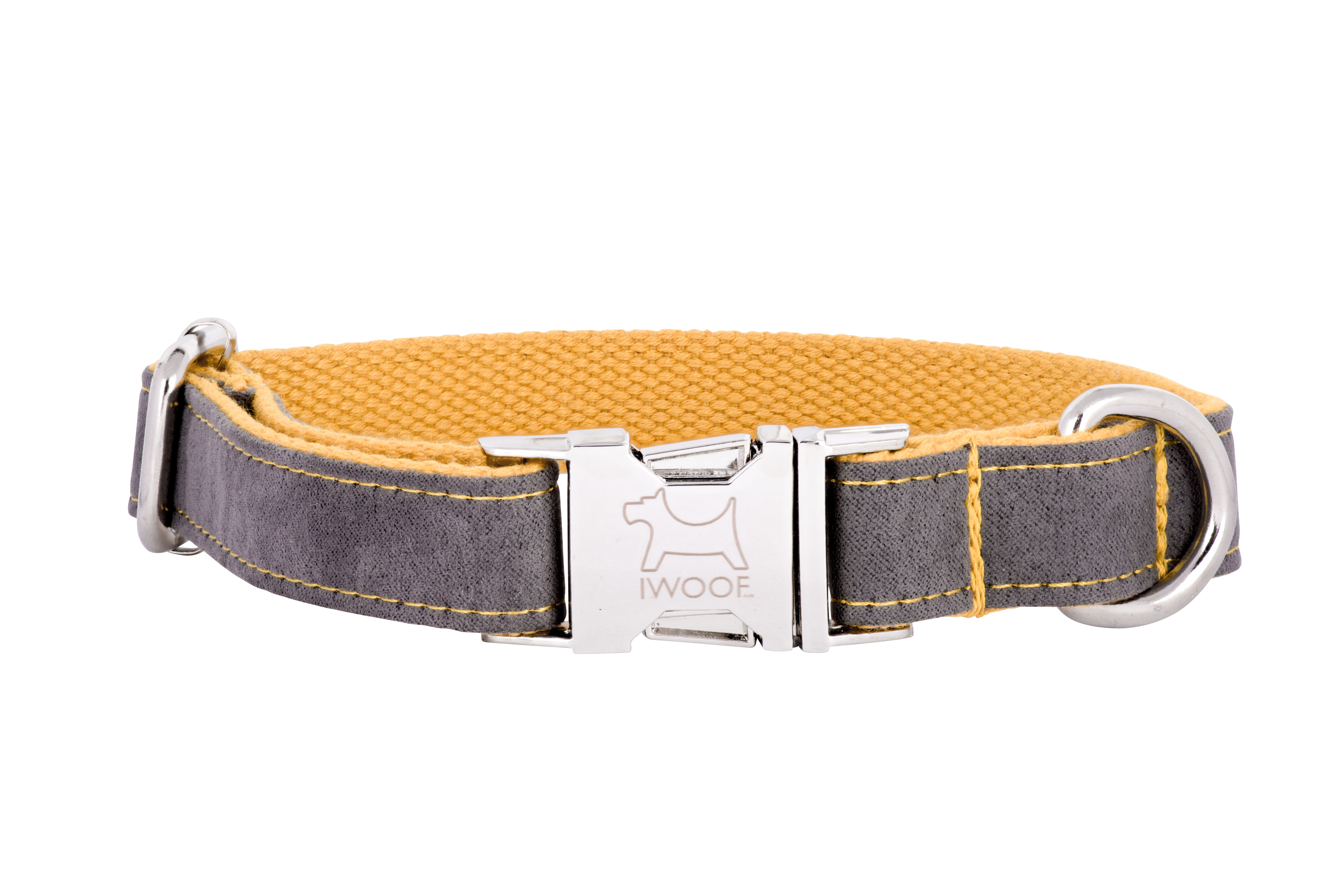 SEAL GREY Designer Dog Collar and Lead set in Silver by