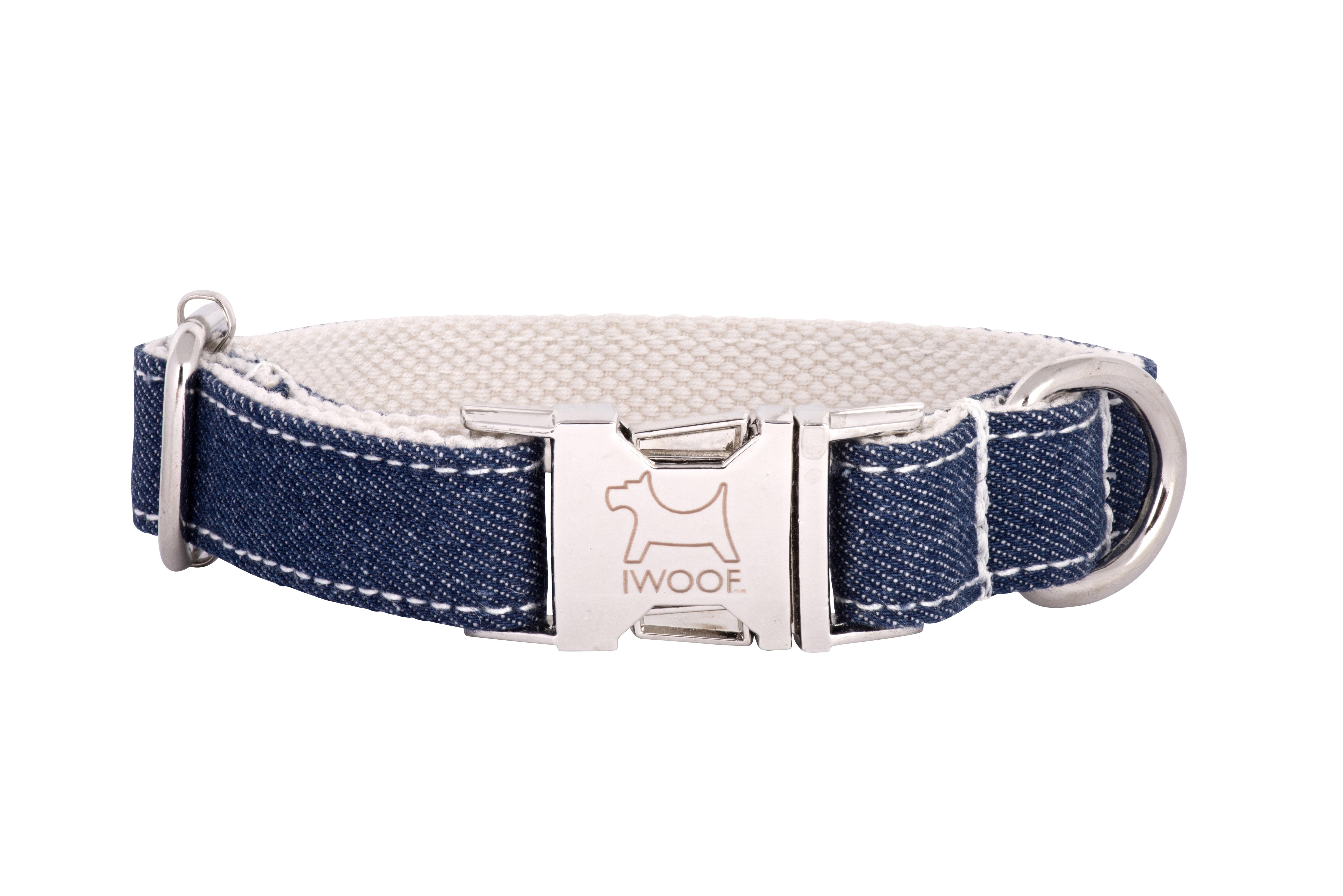 WHITE JEAN Designer Dog Collar and Lead set by