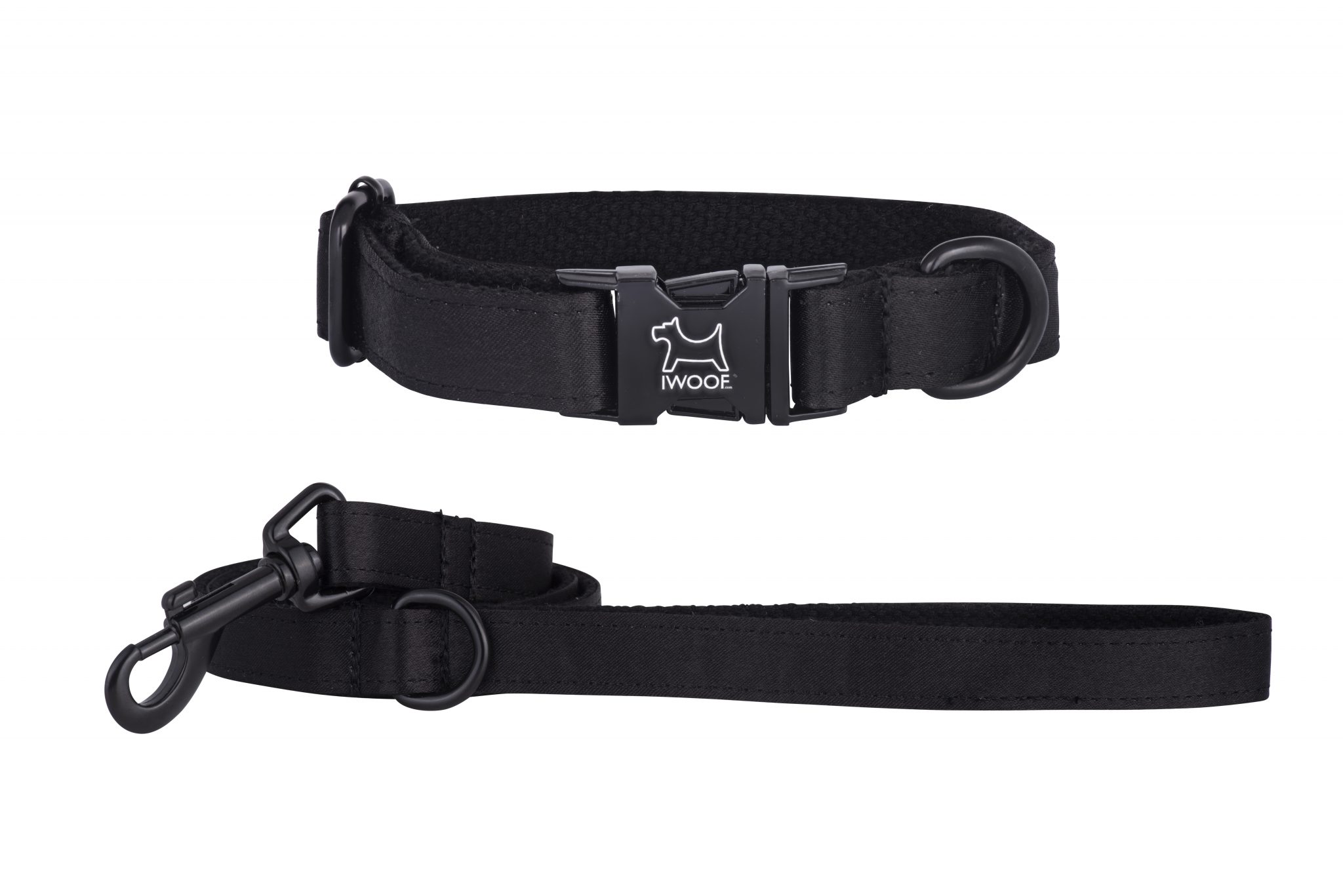 BLACK PANTHER Designer Dog Collar and Lead set in Black by