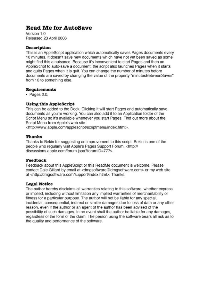 AppleScript for Pages Autosave •