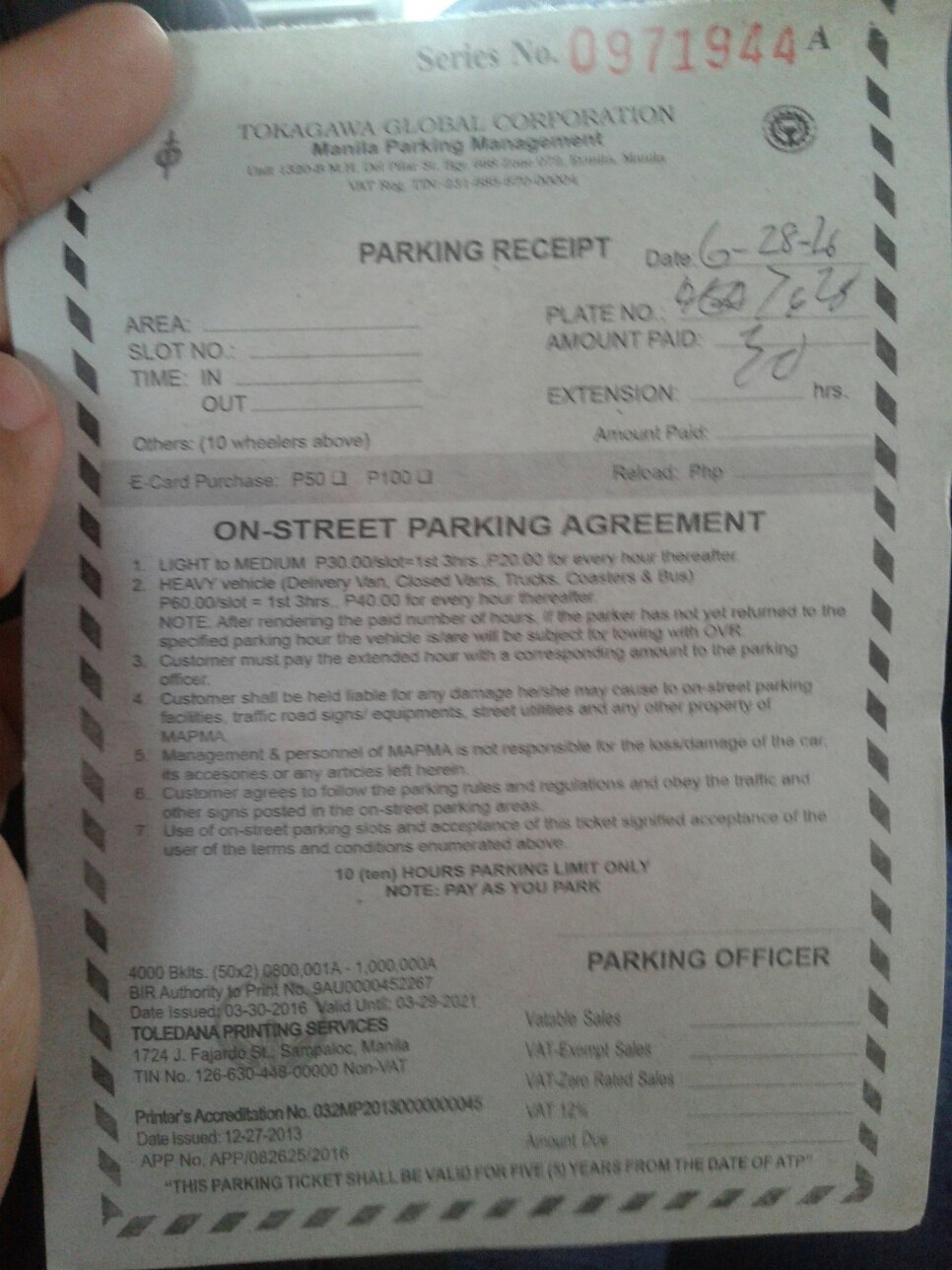 Parking Ticket About Here and Now