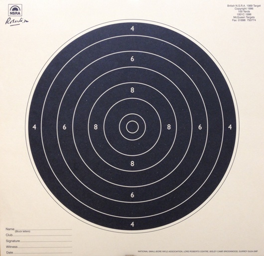 Targets used for Smallbore Shooting Isle of Wight Target Shooting Association Isle of Wight