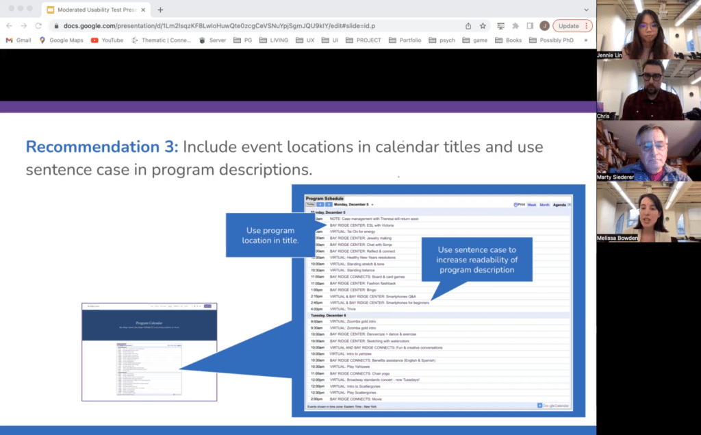 Connecting seniors to vital resources through the Bay Ridge Center website IXDPratt