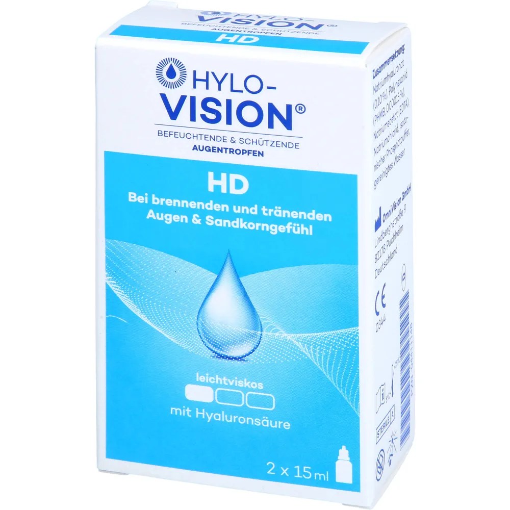 HYLOVISION HD Augentropfen 2X15 ml Trockene Augen Auge Augen