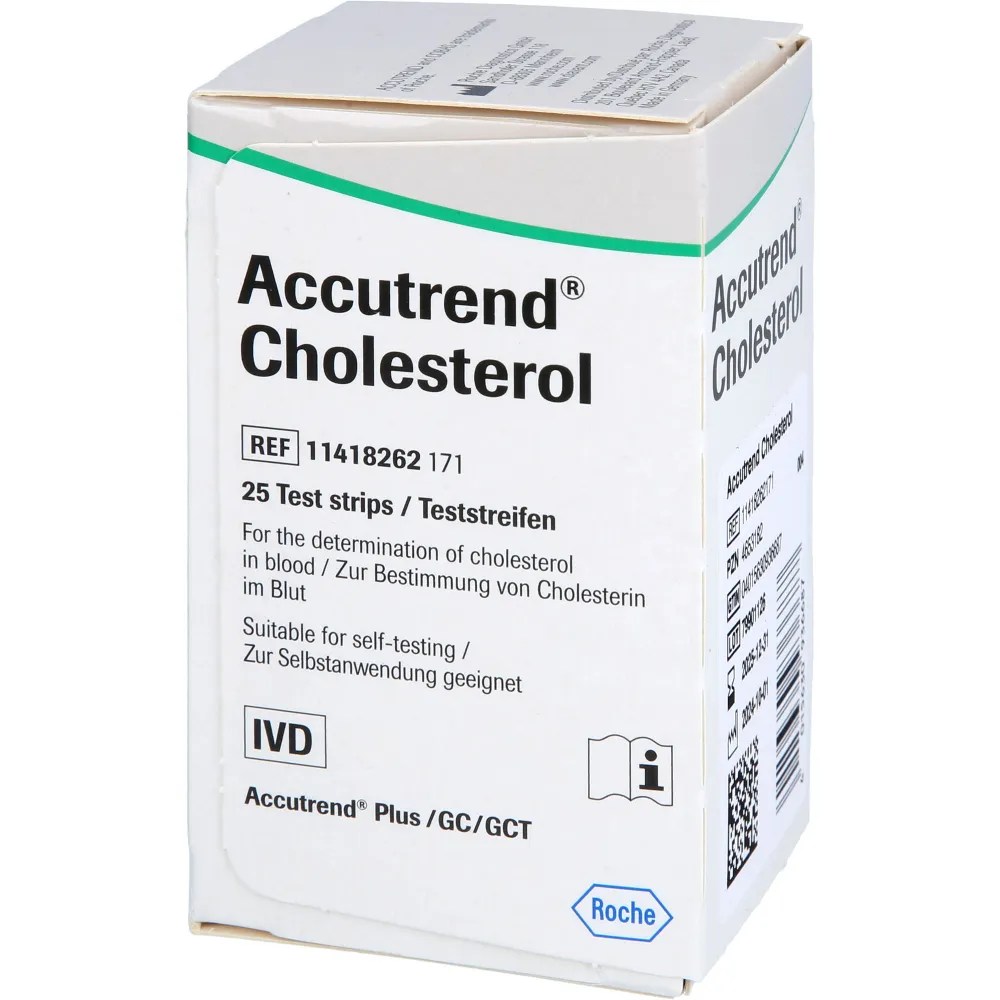 ACCUTREND Cholesterol Teststreifen 25 St Cholesterin