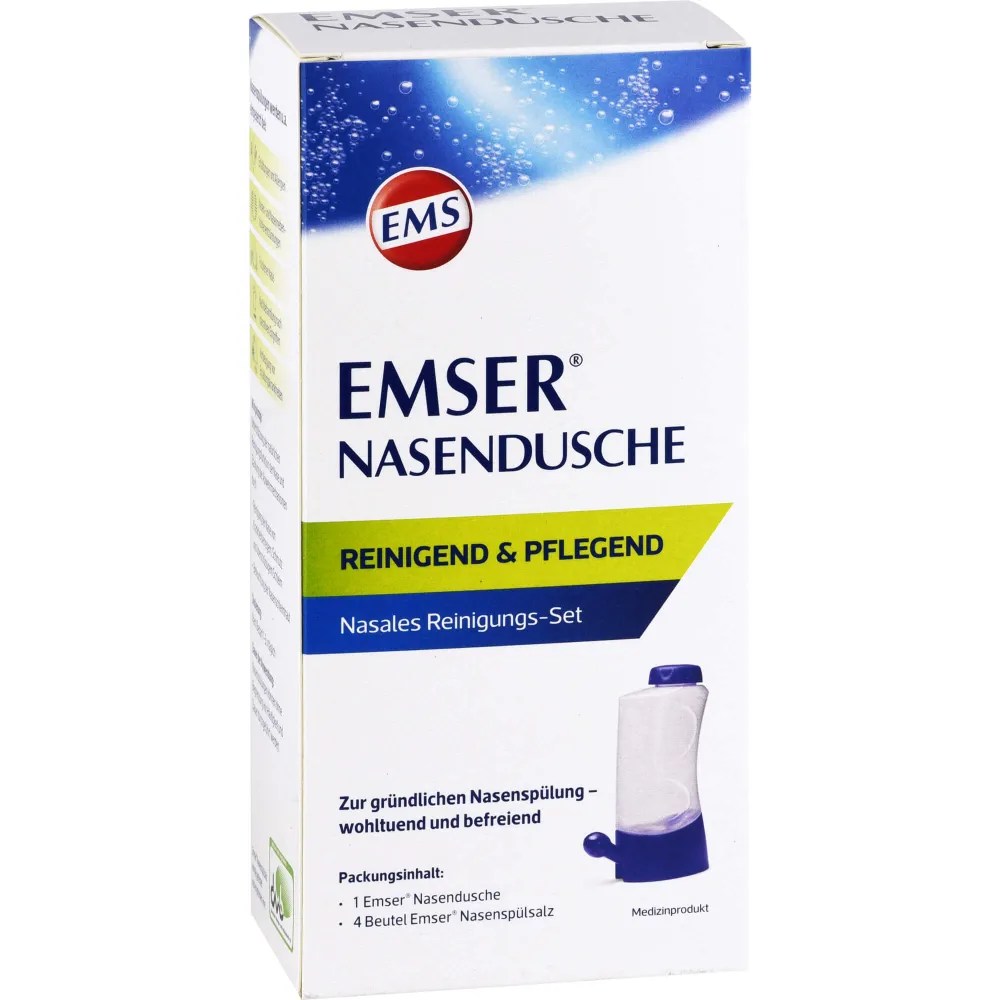 EMSER Nasendusche mit 4 Btl.Nasenspülsalz 1 St Apotheke Velburg