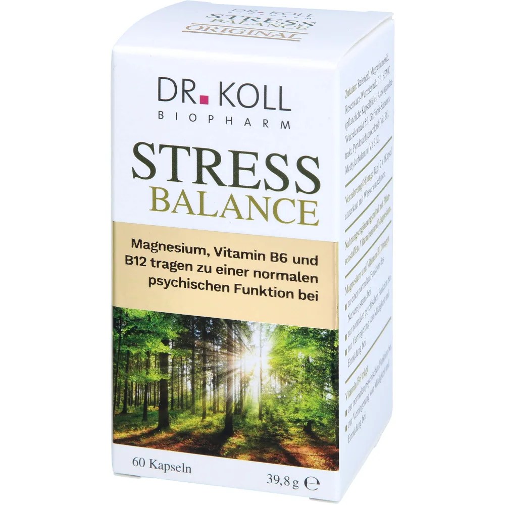 Stress Balance Dr.Koll Natürliche Vitamin B6, B12 & Magnesium