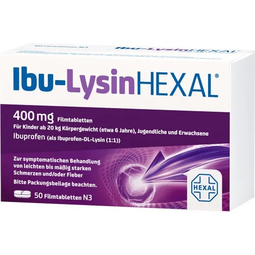 IBU LYSIN HEXAL 400 mg Filmtabletten 50 St Schmerzen Alle