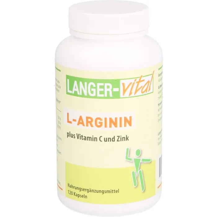 LARGININ 2894 mg/TG plus Vitamin C und Zink Kaps. 120 St