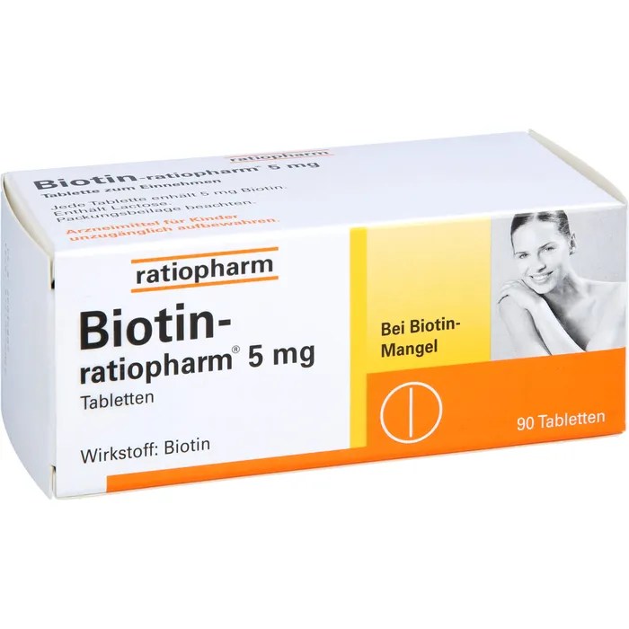 BIOTINRATIOPHARM 5 mg Tabletten 90 St Apotheke Disapo.de