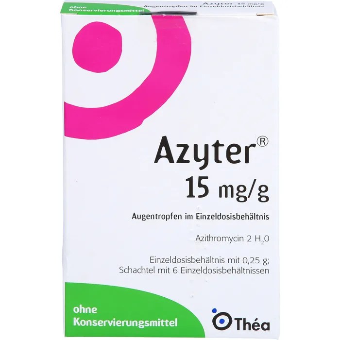 AZYTER 15 mg/g Augentropfen im Einzeldosisbehält. 6X0.25 g Apotheke