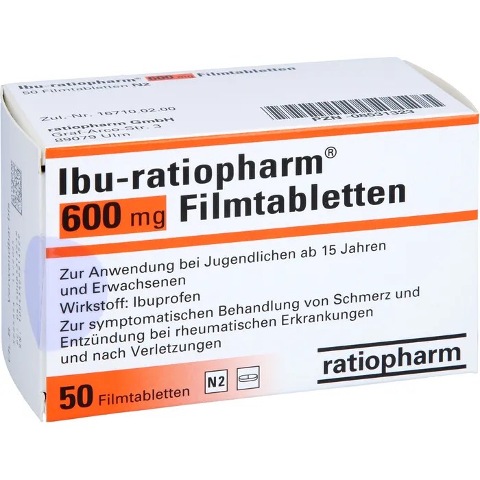 Ibu-Ratiopharm 600 Mg Filmtabletten 50 St Apotheke Disapo.de