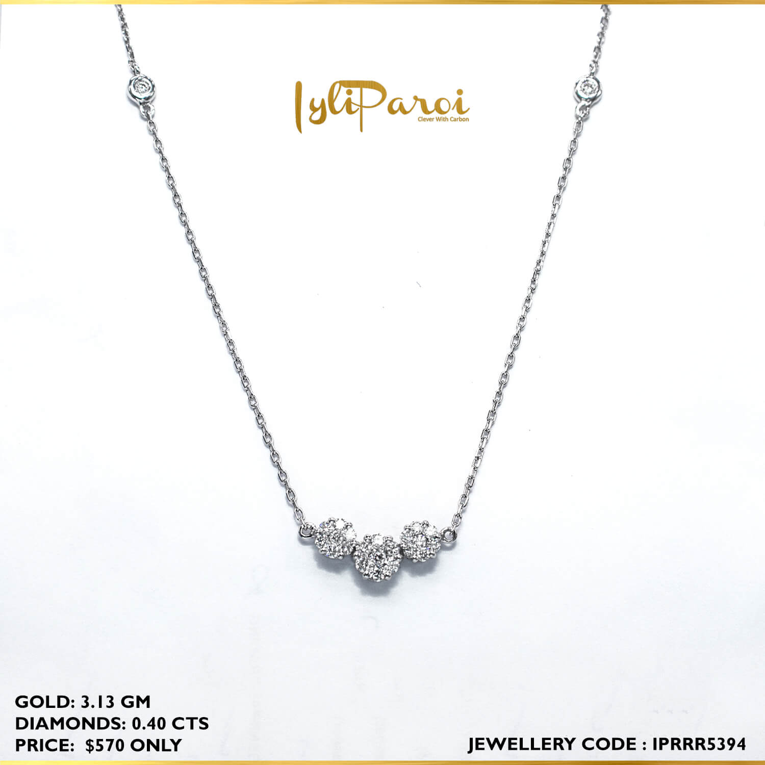 Trio Brilliance Diamond Necklace Iyli Paroi