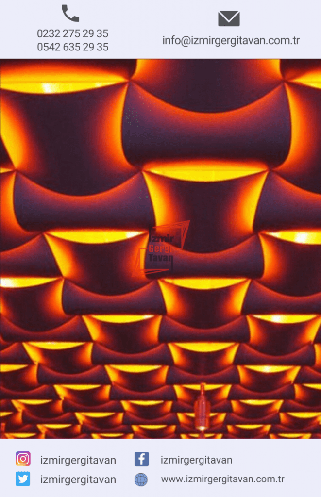 izmir gergi tavan Işıklı 3D Duvar Panelleri İZMİR