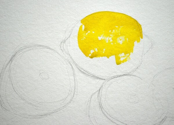 рисуем фрукты акварелью поэтапно