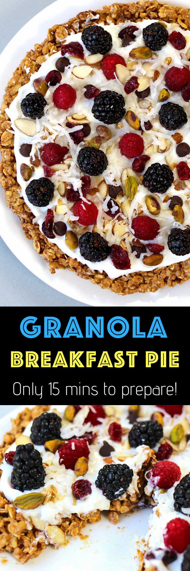 Healthy No Bake Granola Breakfast Pie