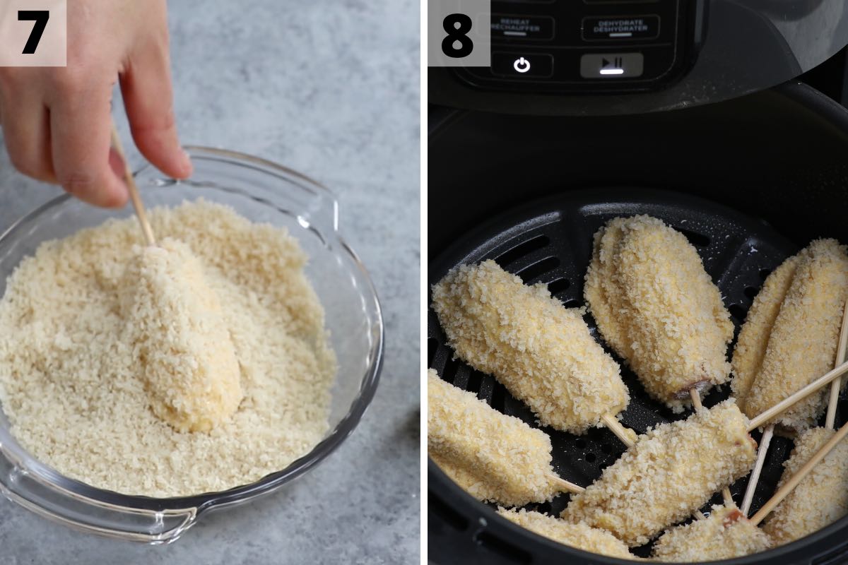 Easy Crispy Air Fryer Corn Dogs From Scratch (+VIDEO)