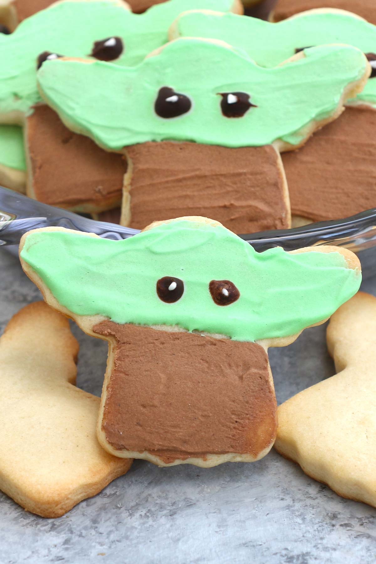 Baby Yoda Cookies (Made with an Angel Cookie Cutter)