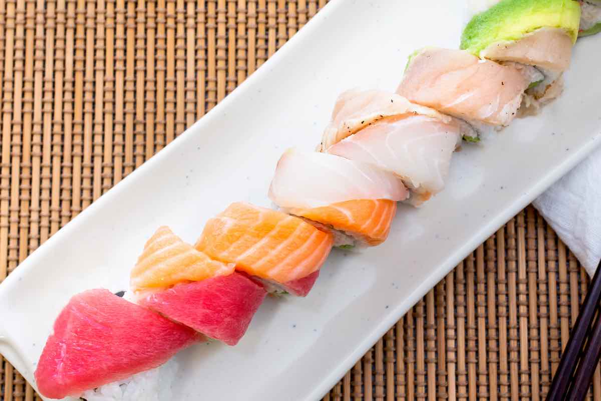 Rainbow Roll Sushi