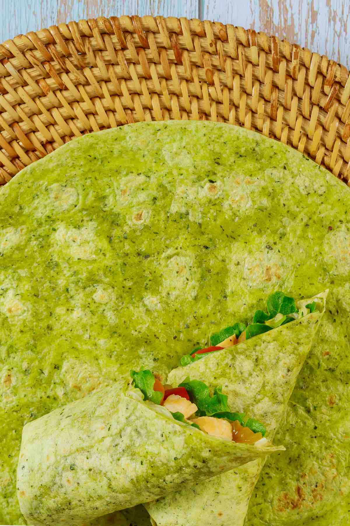 Healthy Spinach Wrap (Spinach Tortilla) IzzyCooking