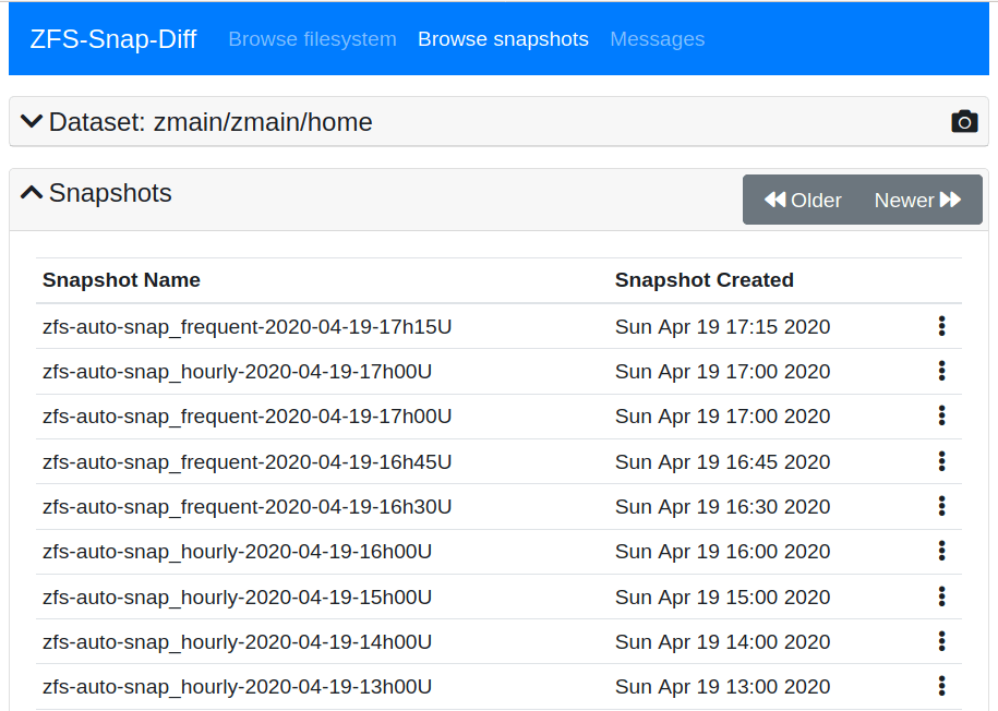 zfssnapdiff ZFS Snap Diff