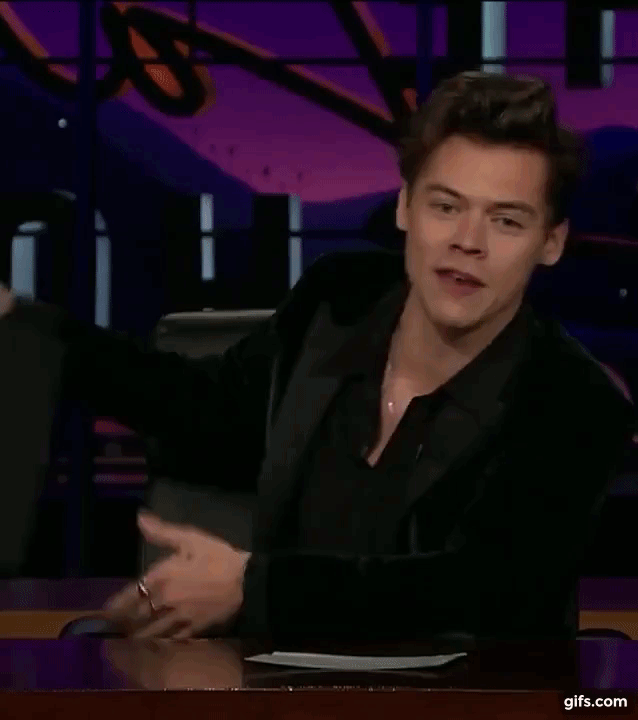 Harry Styles Late Late Show animated gif
