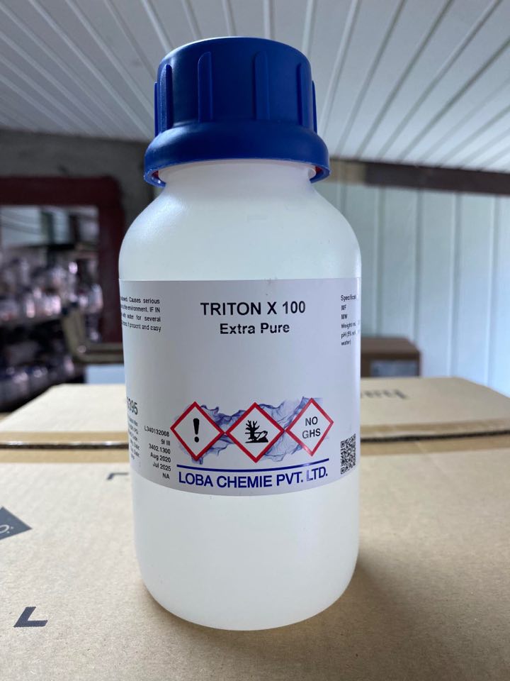 Triton X100 (500 ml./ขวด) ยี่ห้อ Loba, india แล็ป วัลเล่ย์ สารเคมี เครื่องแก้ว วัสดุ