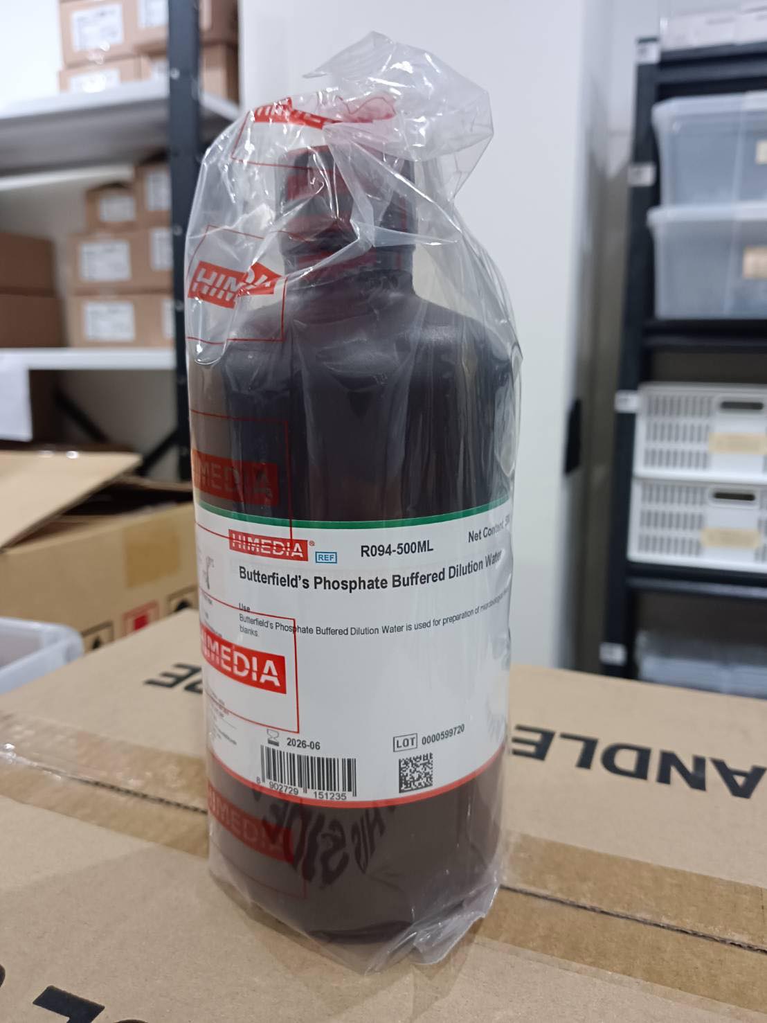 Butterfield's phosphate buffered dilution water (500 ml./ขวด) ยี่ห้อ Hi