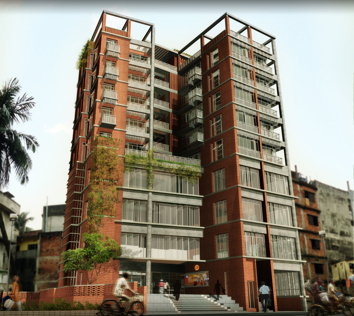 APARTMENT CUM COMMERCIAL BUILDING JA Architects Ltd