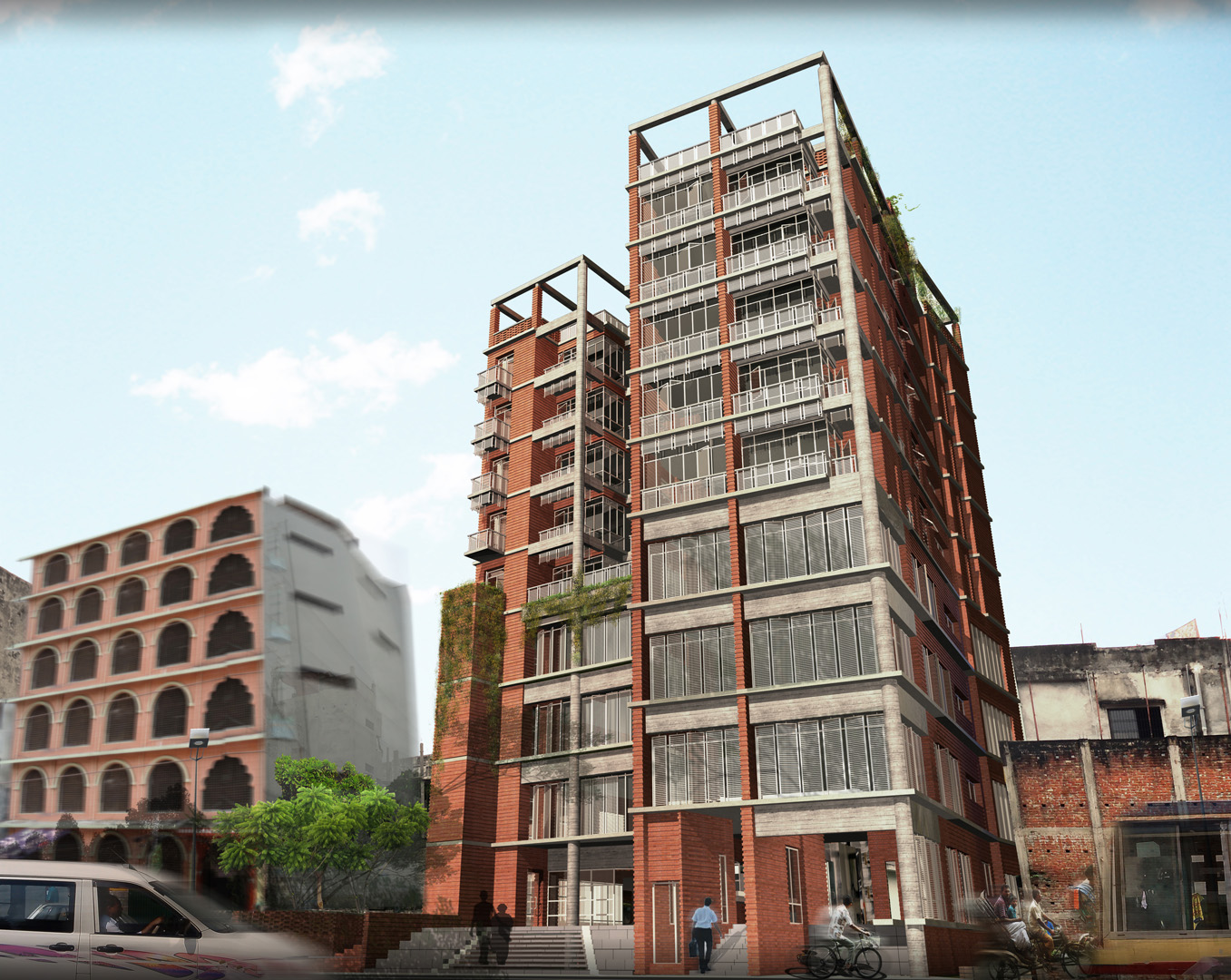 APARTMENT CUM COMMERCIAL BUILDING JA Architects Ltd