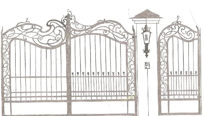 Jabel Al Maliha Steel UAE Gates Drawings Gates Illustrations for Decorative and