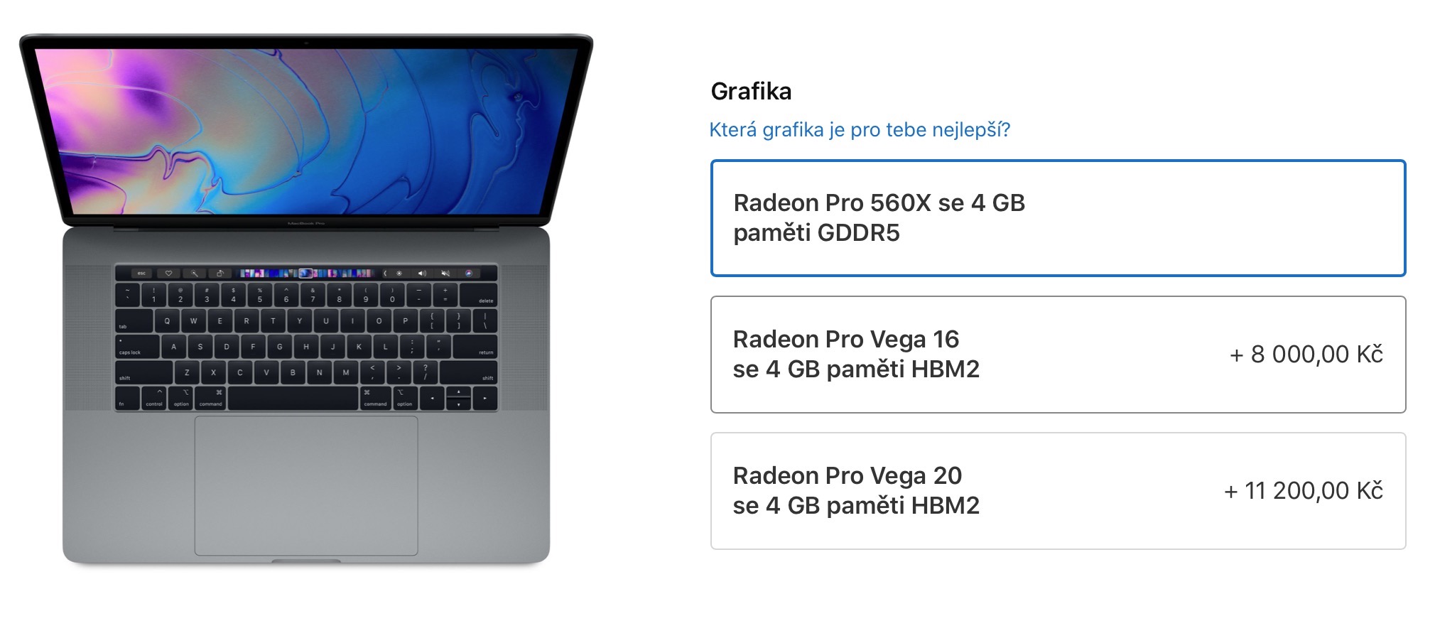 Apple začal nabízet MacBook Pro s výkonnější grafickou