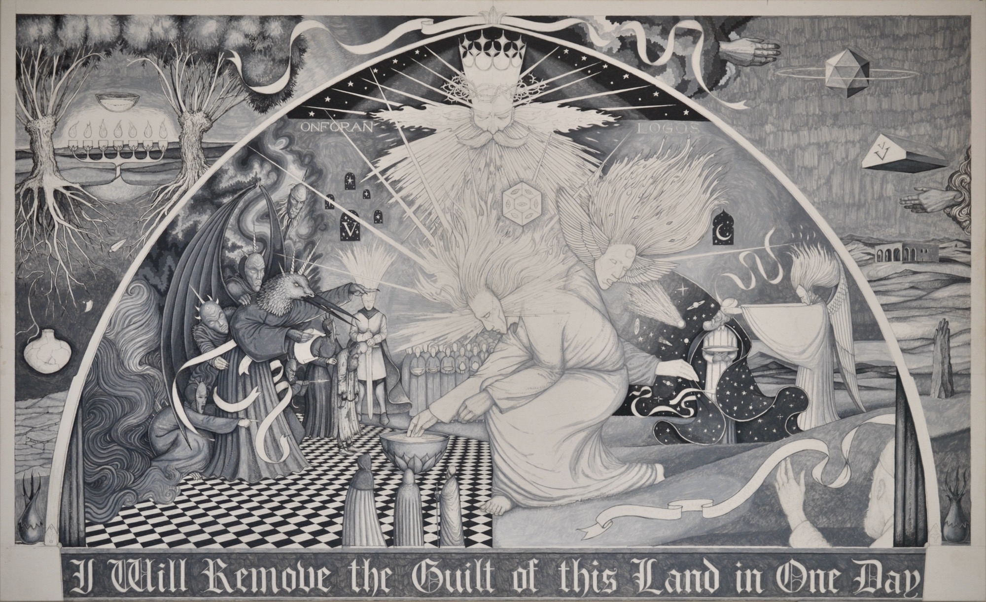 Grisaille Underpainting of a Visionary Episode from Zechariah The