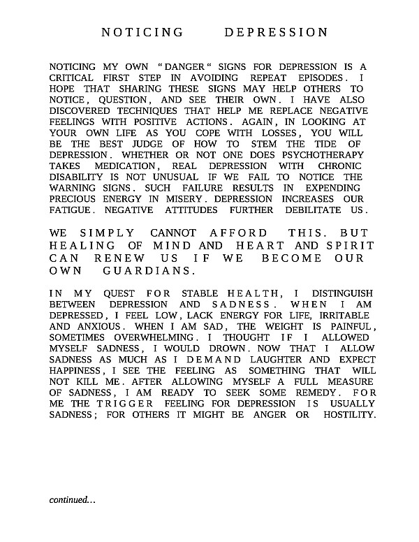 Depression Signs Jack Briggs (19332016)