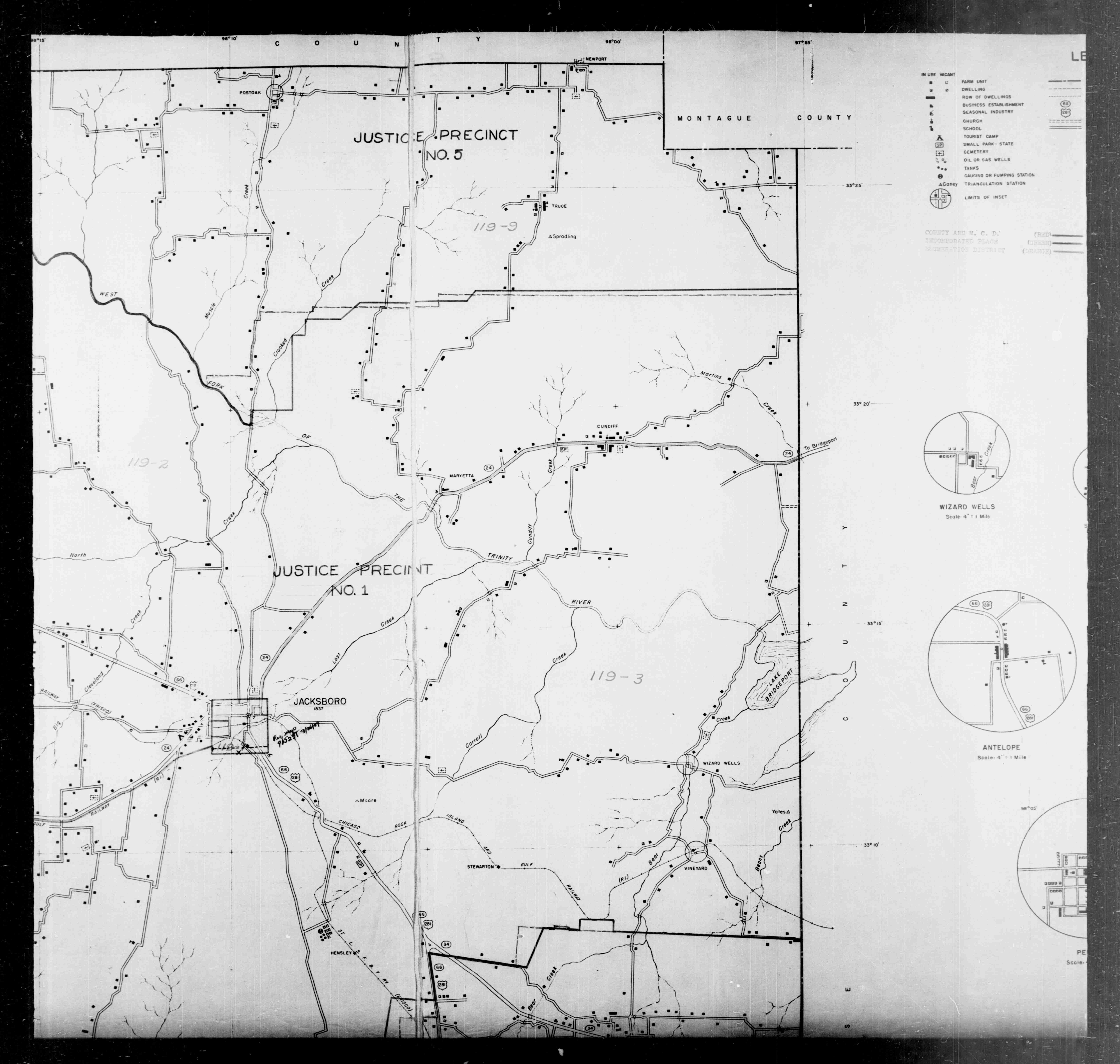 Links to 1940 Jack County Census Pages and Maps