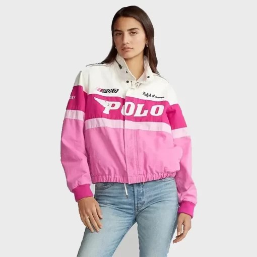 Pink Polo Racer Jacket Ralph Lauren Pink Polo Jacket