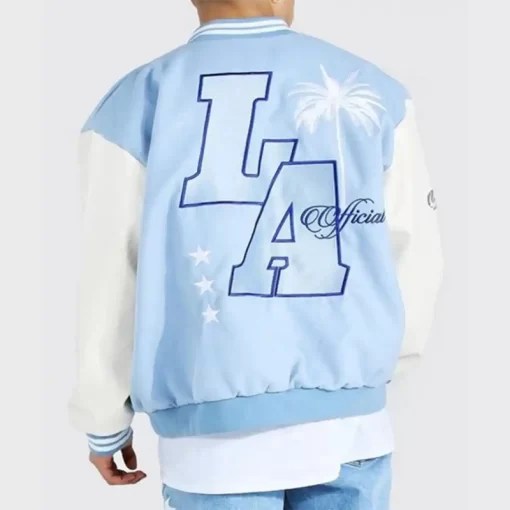 Baby Blue Varsity Jacket Light Blue Letterman Varsity Jacket