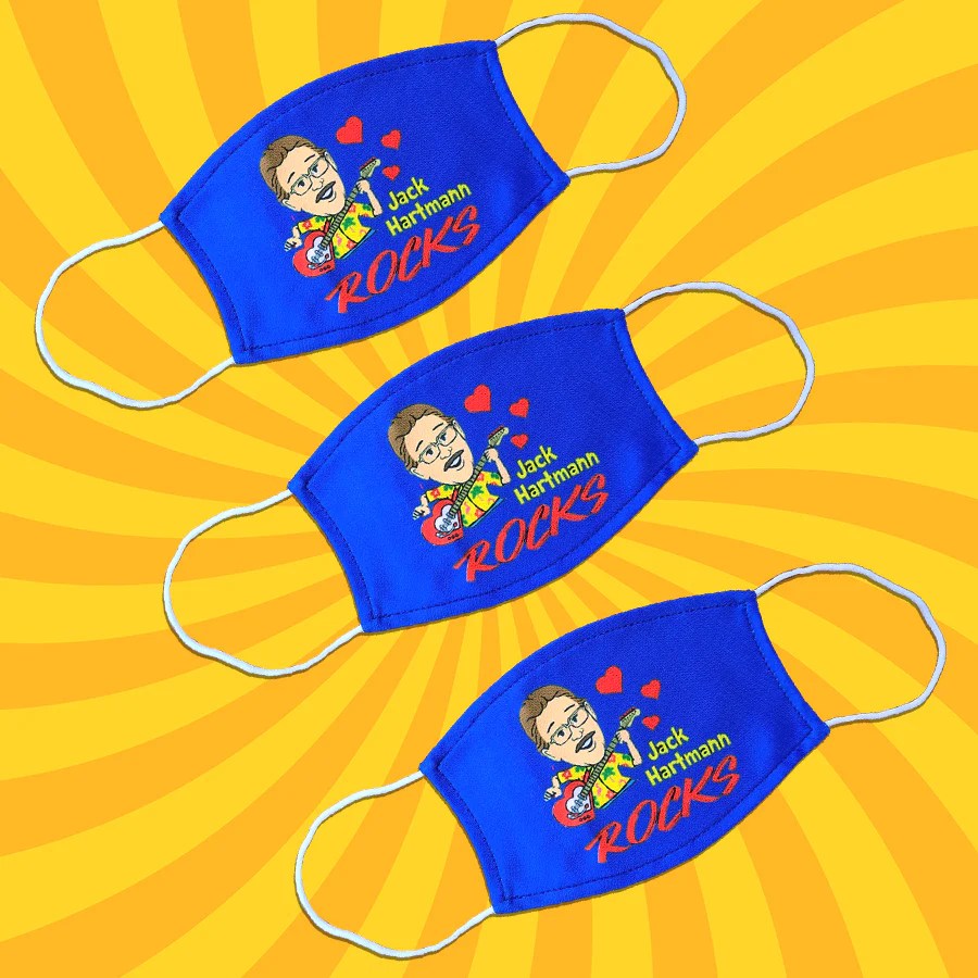 Pack of 3 Jack Hartmann Masks Hop 2 It Music