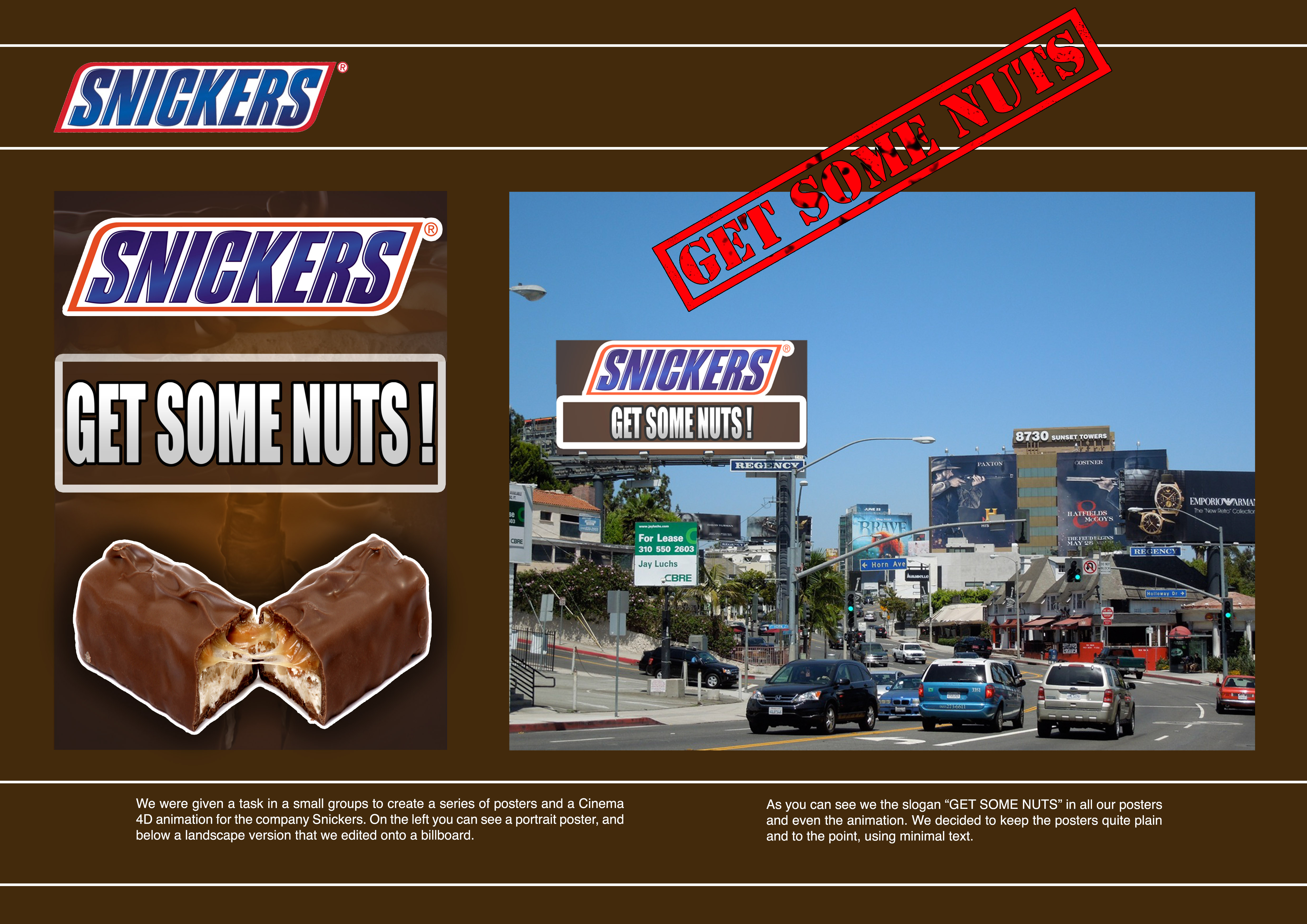 The second Snickers presentation board