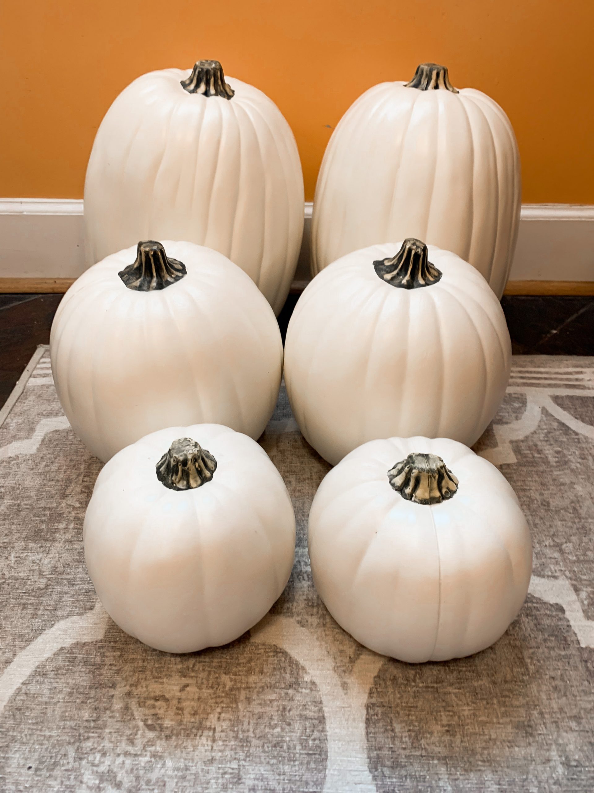 Fall Front Porch Faux Pumpkins