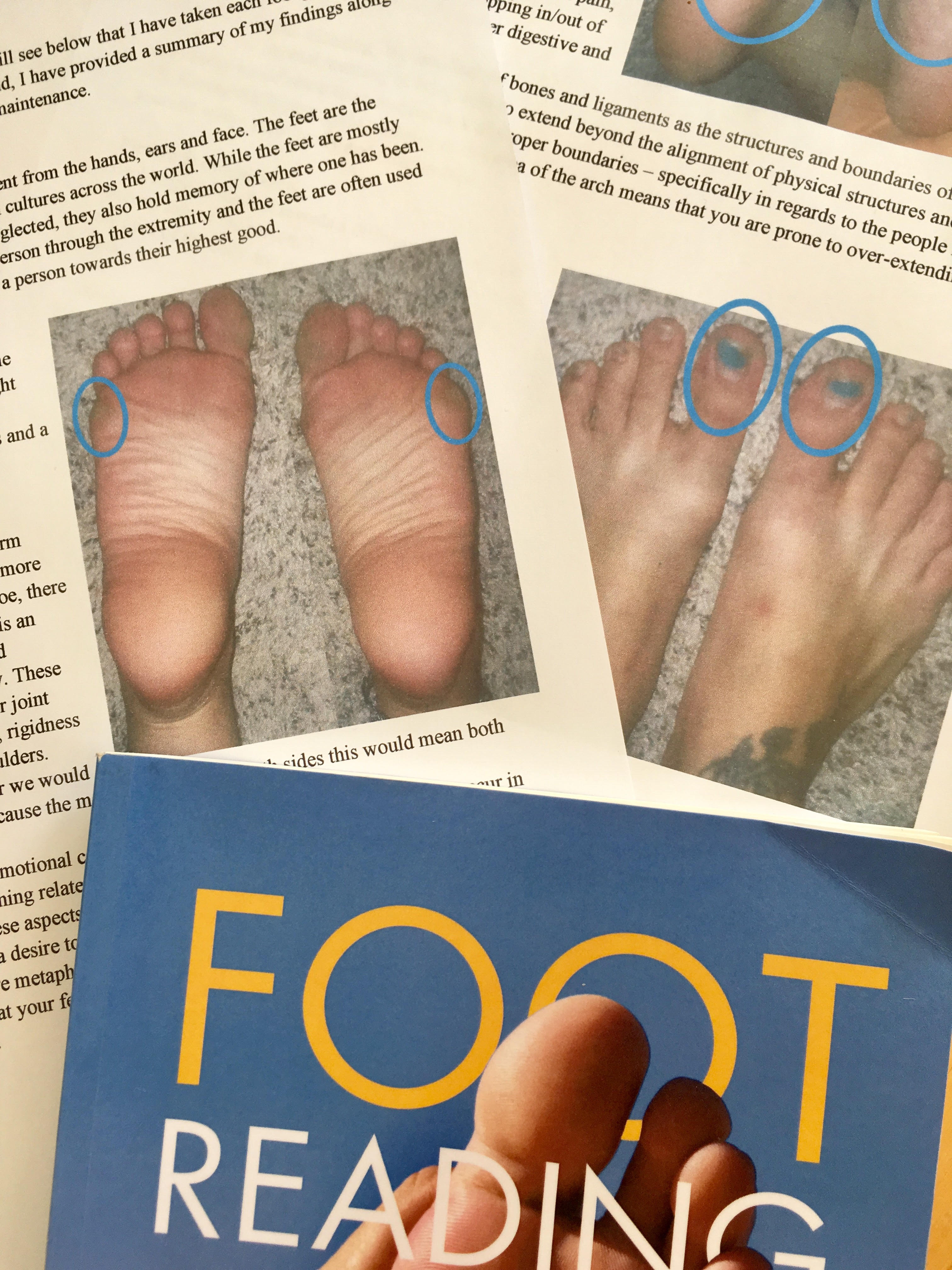 Foot Reading Jackie Marsden, Elder Cottage Clinic, Warton. 07799144606