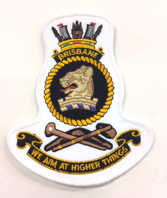 HMAS Brisbane Cloth Patch RAN Uniforms, Navy Accessories Medals